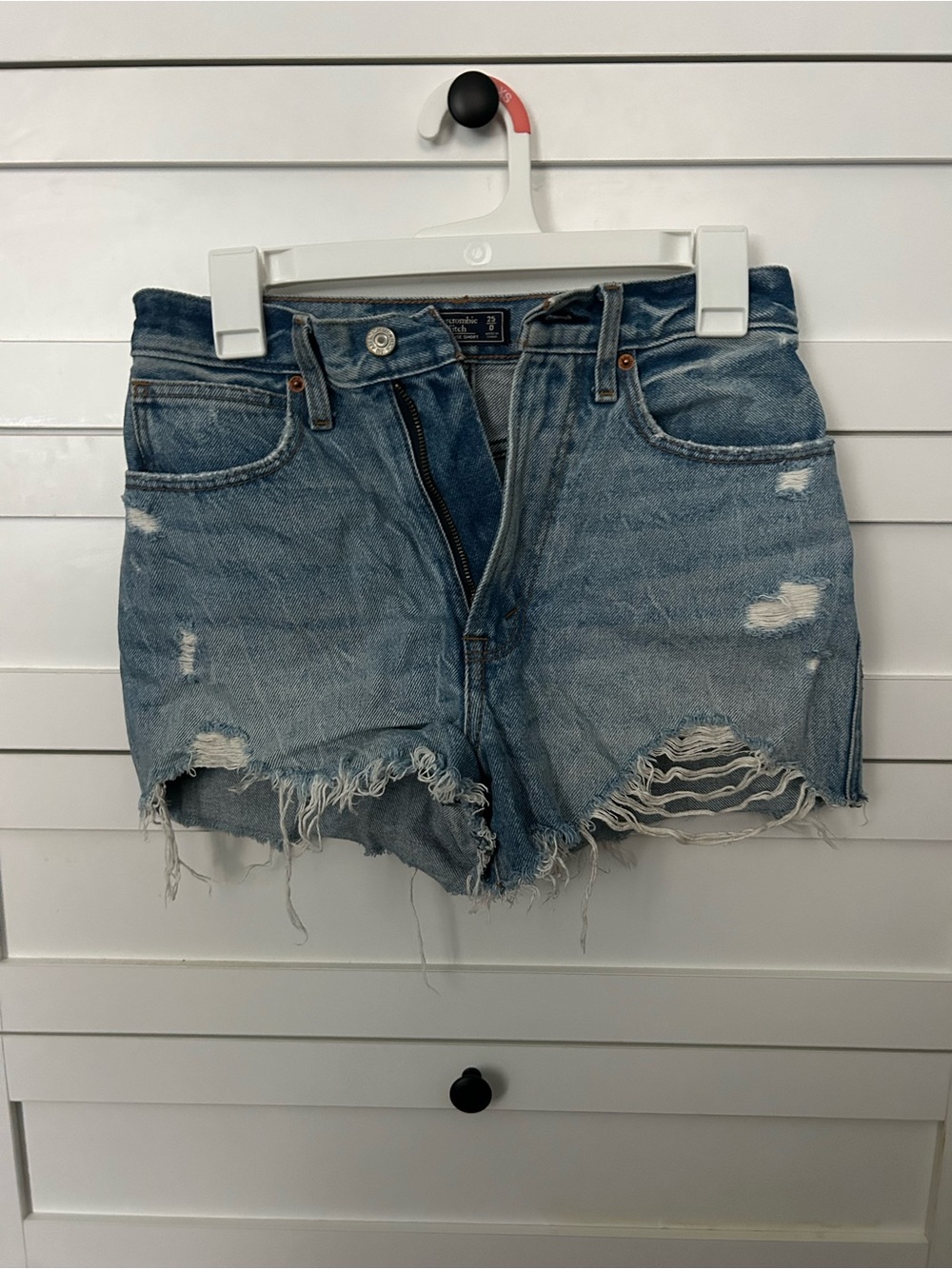 Abercrombie & Fitch High Waisted Light Blue Denim Cutoff Shorts